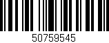 Código de barras (EAN, GTIN, SKU, ISBN): '50759545'