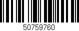 Código de barras (EAN, GTIN, SKU, ISBN): '50759760'
