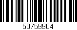 Código de barras (EAN, GTIN, SKU, ISBN): '50759904'