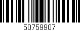 Código de barras (EAN, GTIN, SKU, ISBN): '50759907'