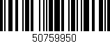 Código de barras (EAN, GTIN, SKU, ISBN): '50759950'