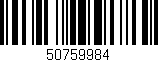 Código de barras (EAN, GTIN, SKU, ISBN): '50759984'