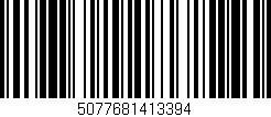Código de barras (EAN, GTIN, SKU, ISBN): '5077681413394'