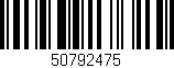 Código de barras (EAN, GTIN, SKU, ISBN): '50792475'