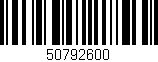 Código de barras (EAN, GTIN, SKU, ISBN): '50792600'