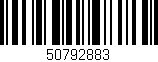 Código de barras (EAN, GTIN, SKU, ISBN): '50792883'