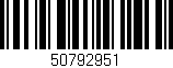 Código de barras (EAN, GTIN, SKU, ISBN): '50792951'