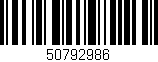 Código de barras (EAN, GTIN, SKU, ISBN): '50792986'