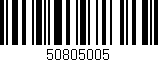 Código de barras (EAN, GTIN, SKU, ISBN): '50805005'