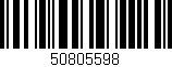 Código de barras (EAN, GTIN, SKU, ISBN): '50805598'