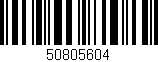 Código de barras (EAN, GTIN, SKU, ISBN): '50805604'