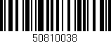 Código de barras (EAN, GTIN, SKU, ISBN): '50810038'