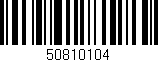 Código de barras (EAN, GTIN, SKU, ISBN): '50810104'