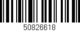 Código de barras (EAN, GTIN, SKU, ISBN): '50826618'