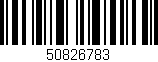 Código de barras (EAN, GTIN, SKU, ISBN): '50826783'
