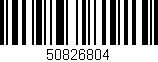 Código de barras (EAN, GTIN, SKU, ISBN): '50826804'
