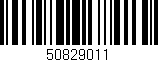 Código de barras (EAN, GTIN, SKU, ISBN): '50829011'
