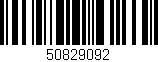 Código de barras (EAN, GTIN, SKU, ISBN): '50829092'