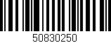 Código de barras (EAN, GTIN, SKU, ISBN): '50830250'