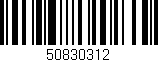 Código de barras (EAN, GTIN, SKU, ISBN): '50830312'