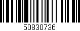 Código de barras (EAN, GTIN, SKU, ISBN): '50830736'