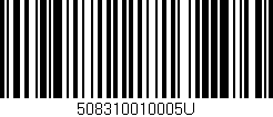 Código de barras (EAN, GTIN, SKU, ISBN): '508310010005U'