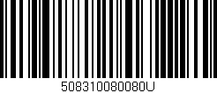 Código de barras (EAN, GTIN, SKU, ISBN): '508310080080U'