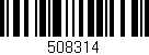 Código de barras (EAN, GTIN, SKU, ISBN): '508314'