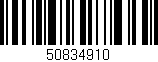 Código de barras (EAN, GTIN, SKU, ISBN): '50834910'