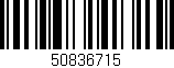 Código de barras (EAN, GTIN, SKU, ISBN): '50836715'