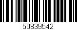 Código de barras (EAN, GTIN, SKU, ISBN): '50839542'