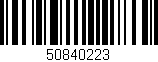 Código de barras (EAN, GTIN, SKU, ISBN): '50840223'