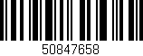 Código de barras (EAN, GTIN, SKU, ISBN): '50847658'
