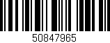 Código de barras (EAN, GTIN, SKU, ISBN): '50847965'