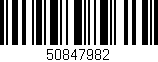 Código de barras (EAN, GTIN, SKU, ISBN): '50847982'