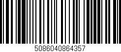 Código de barras (EAN, GTIN, SKU, ISBN): '5086040864357'