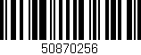 Código de barras (EAN, GTIN, SKU, ISBN): '50870256'