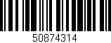 Código de barras (EAN, GTIN, SKU, ISBN): '50874314'