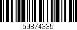 Código de barras (EAN, GTIN, SKU, ISBN): '50874335'