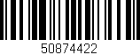 Código de barras (EAN, GTIN, SKU, ISBN): '50874422'