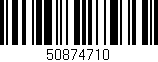 Código de barras (EAN, GTIN, SKU, ISBN): '50874710'