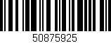 Código de barras (EAN, GTIN, SKU, ISBN): '50875925'