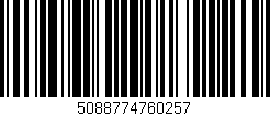Código de barras (EAN, GTIN, SKU, ISBN): '5088774760257'