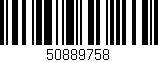 Código de barras (EAN, GTIN, SKU, ISBN): '50889758'