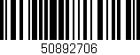 Código de barras (EAN, GTIN, SKU, ISBN): '50892706'