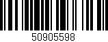 Código de barras (EAN, GTIN, SKU, ISBN): '50905598'
