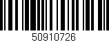Código de barras (EAN, GTIN, SKU, ISBN): '50910726'