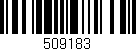Código de barras (EAN, GTIN, SKU, ISBN): '509183'
