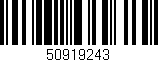 Código de barras (EAN, GTIN, SKU, ISBN): '50919243'