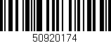 Código de barras (EAN, GTIN, SKU, ISBN): '50920174'